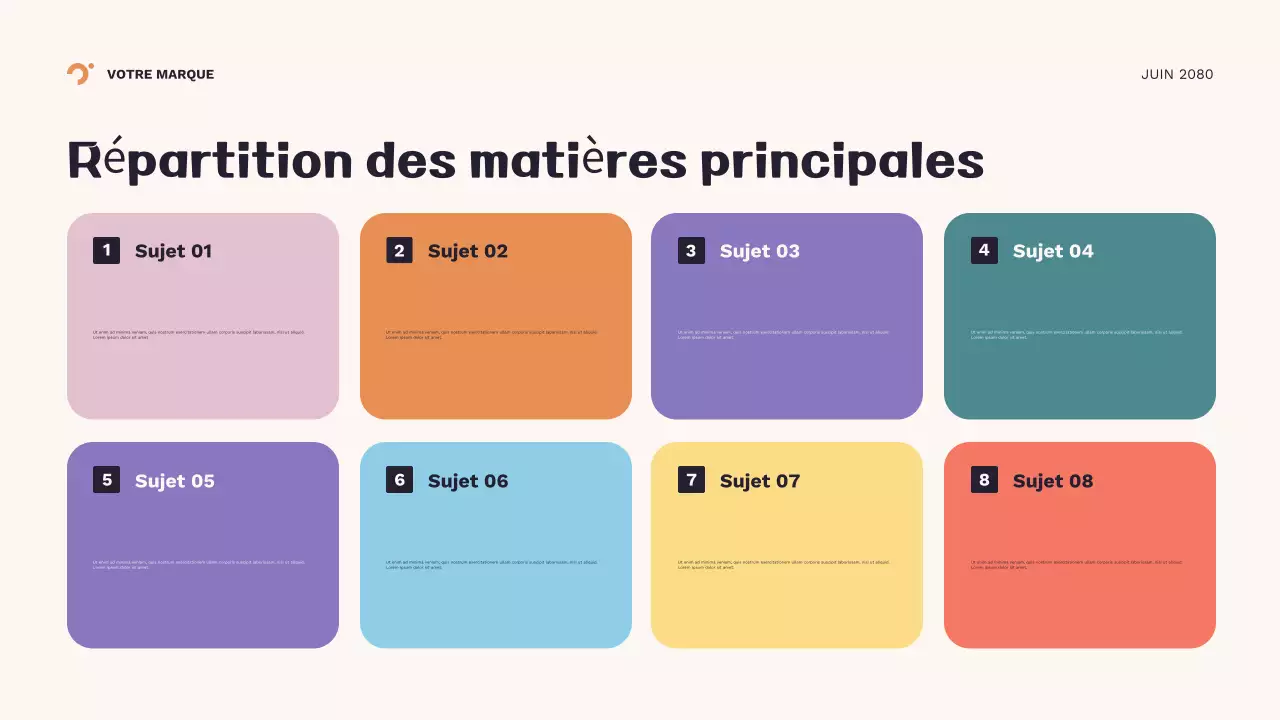 Présentation géométrique orange de la nouvelle année scolaire