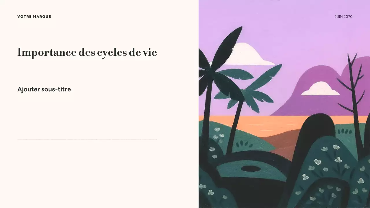 Présentation des cycles de vie botaniques verts