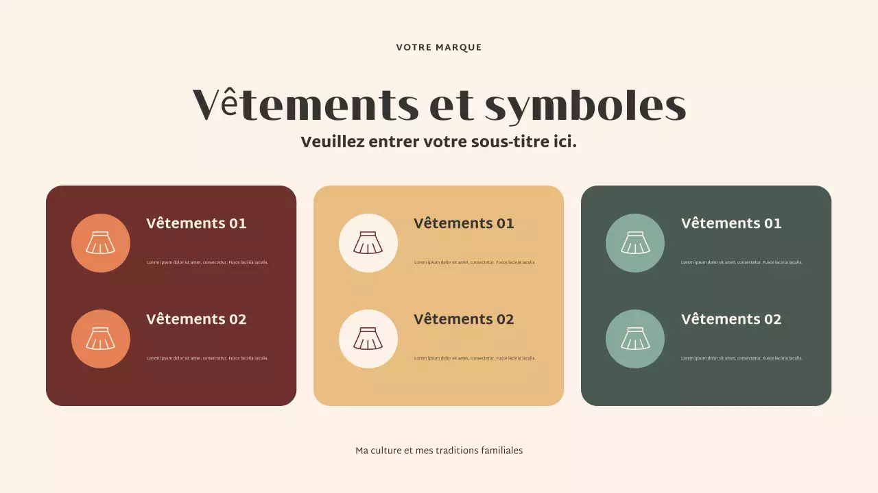 Présentation de la culture élégante beige