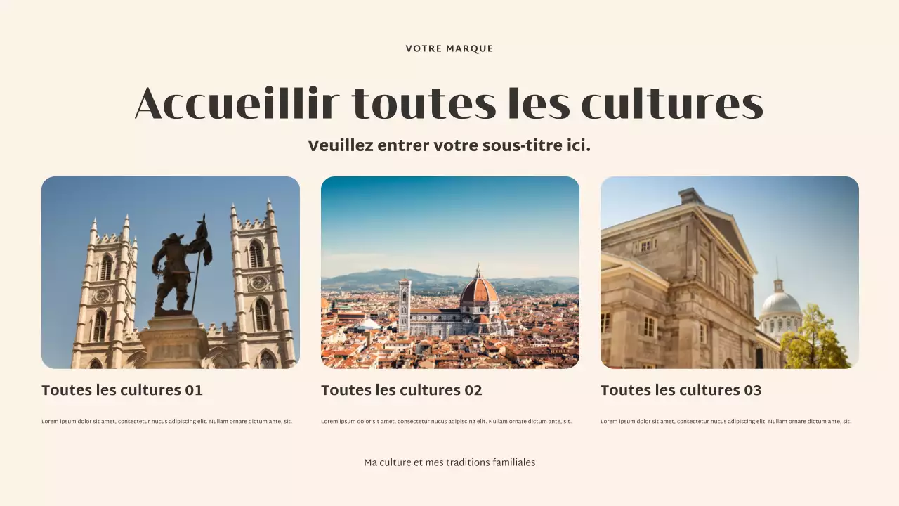 Présentation de la culture élégante beige