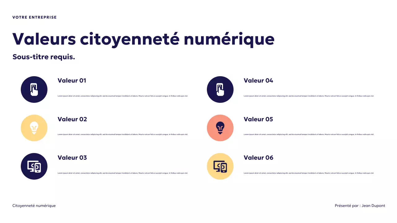 Présentation de la citoyenneté numérique futuriste bleue