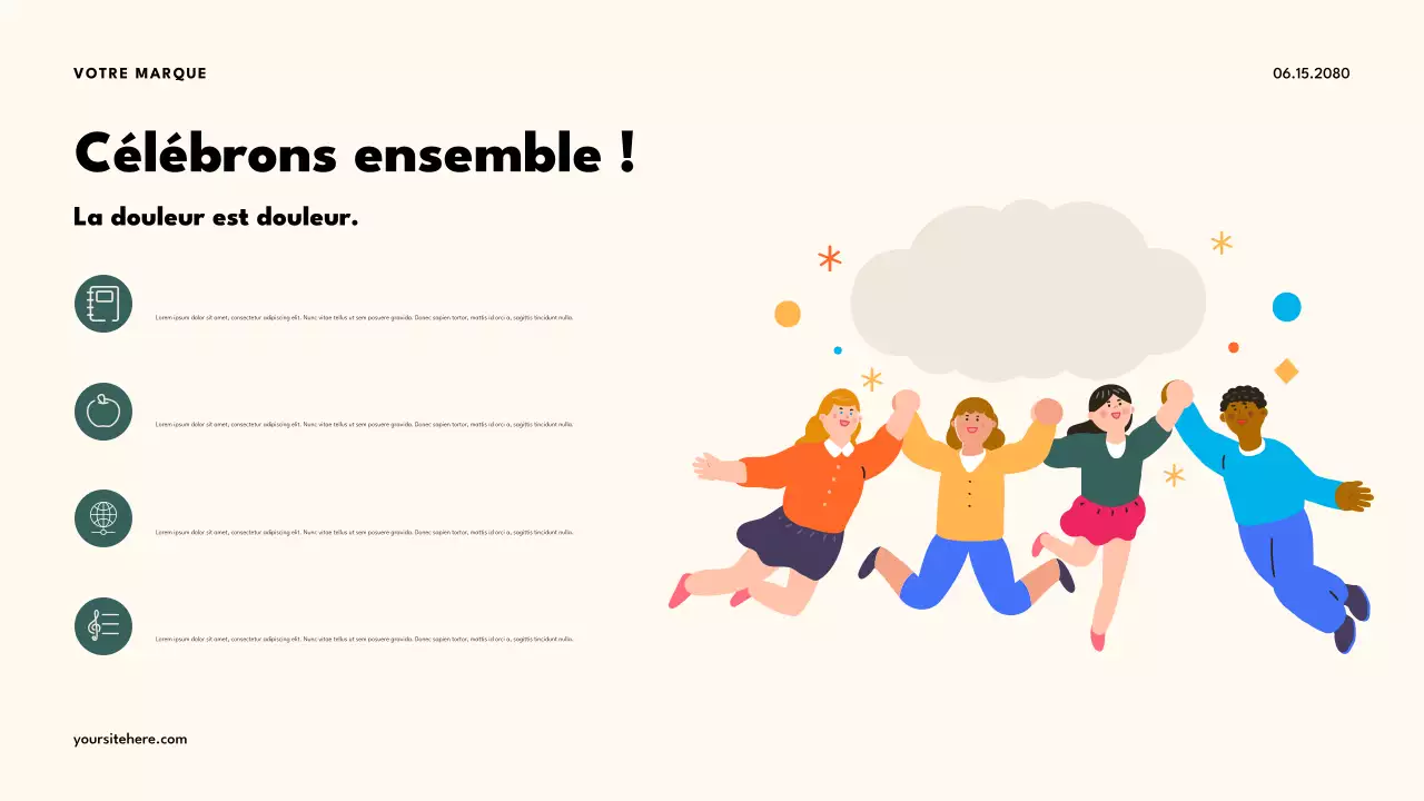 Présentation de la classe multiculturelle rétro orange