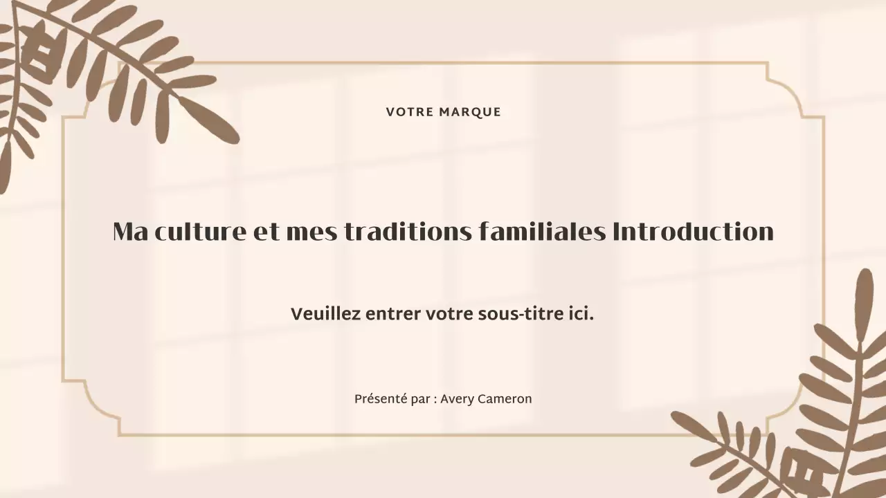 Présentation de la culture élégante beige