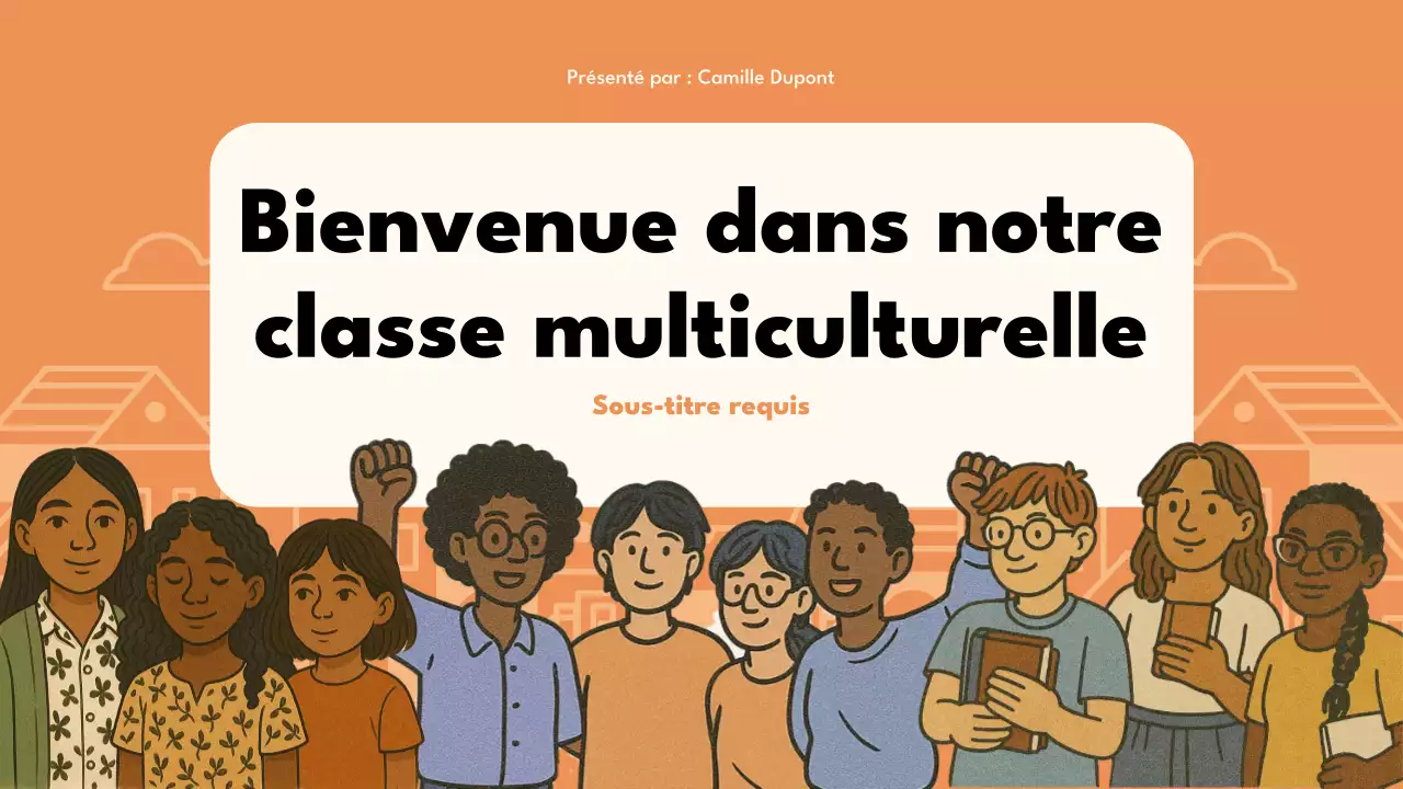 Présentation de la classe multiculturelle rétro orange