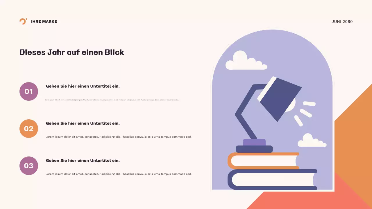 Orange Geometrische Neujahrspräsentation