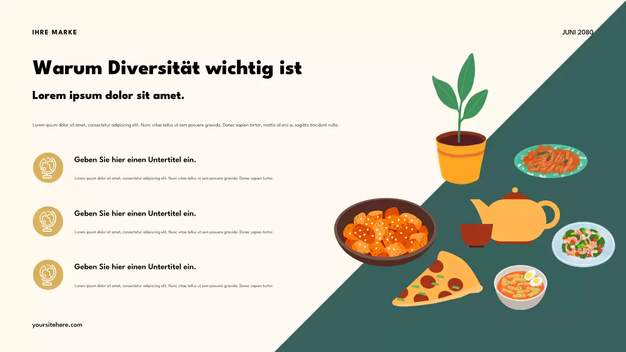 Orange Retro Multikulturelle Klasse Präsentation