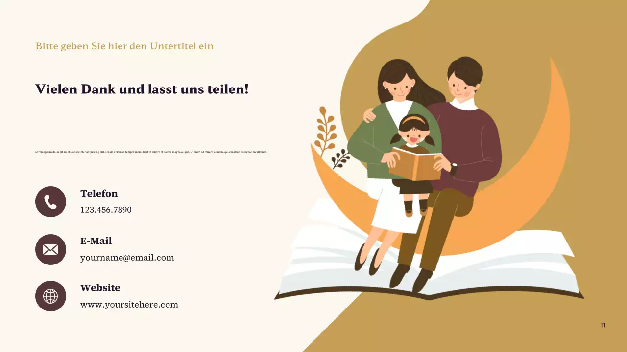 Lila und Braun – Klassische Präsentation „Mein Lieblingscharakter“