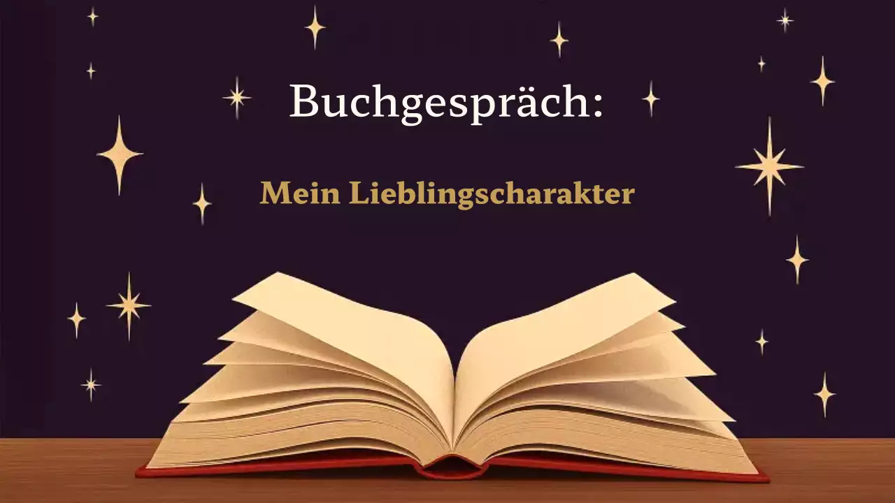 Lila und Braun – Klassische Präsentation „Mein Lieblingscharakter“
