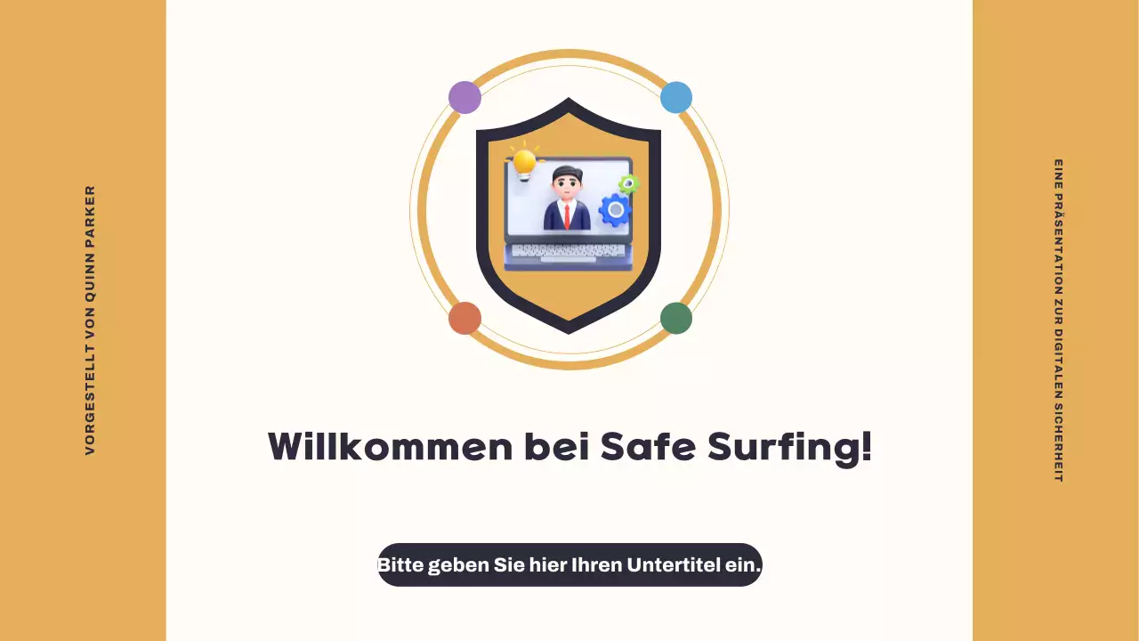 Gelber moderner Internetführer Präsentation