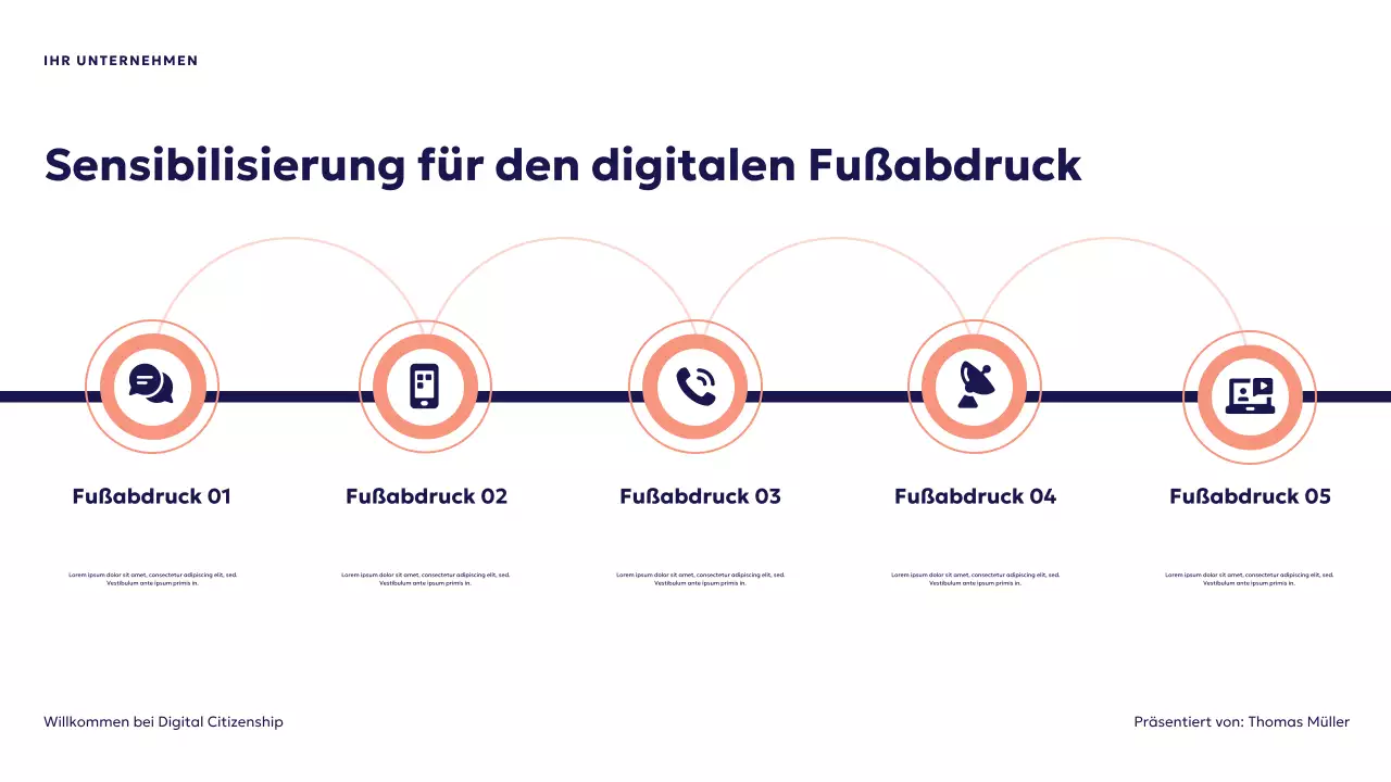 Blaue futuristische digitale Staatsbürgerschaft Präsentation