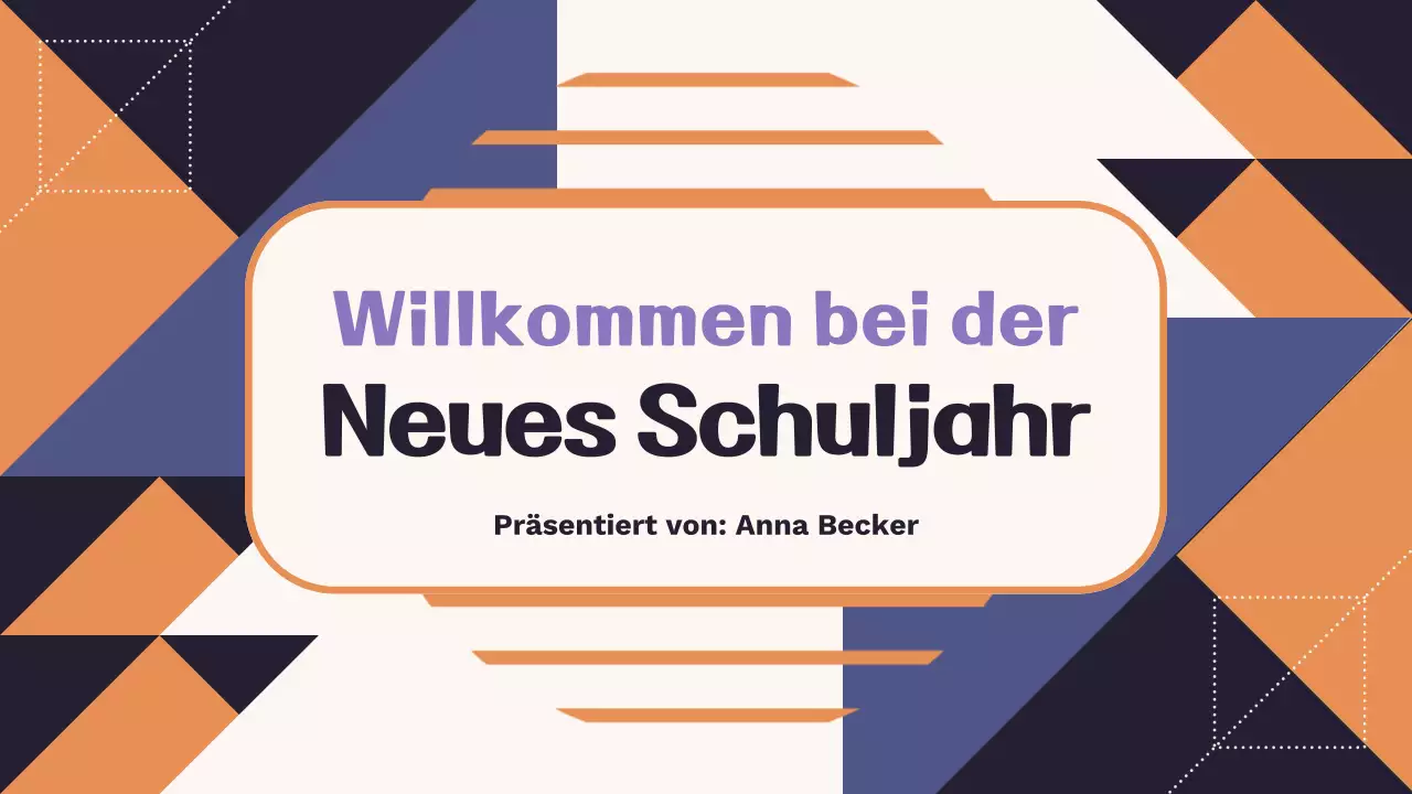 Orange Geometrische Neujahrspräsentation