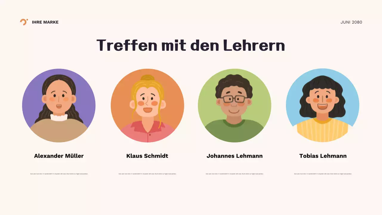 Orange Geometrische Neujahrspräsentation