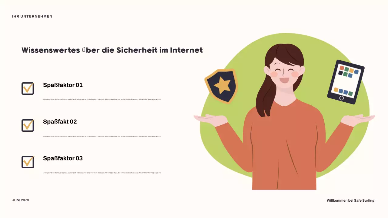 Gelber moderner Internetführer Präsentation