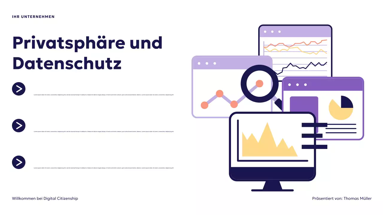 Blaue futuristische digitale Staatsbürgerschaft Präsentation