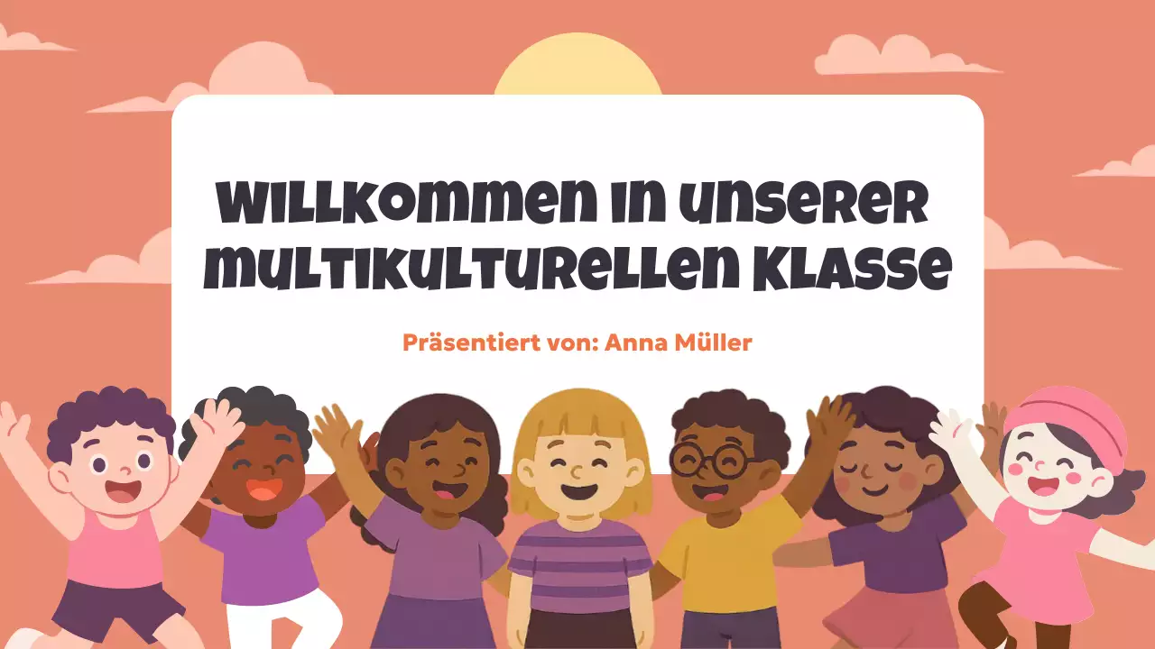 Coral Spielerische Multikulturelle Klasse Präsentation