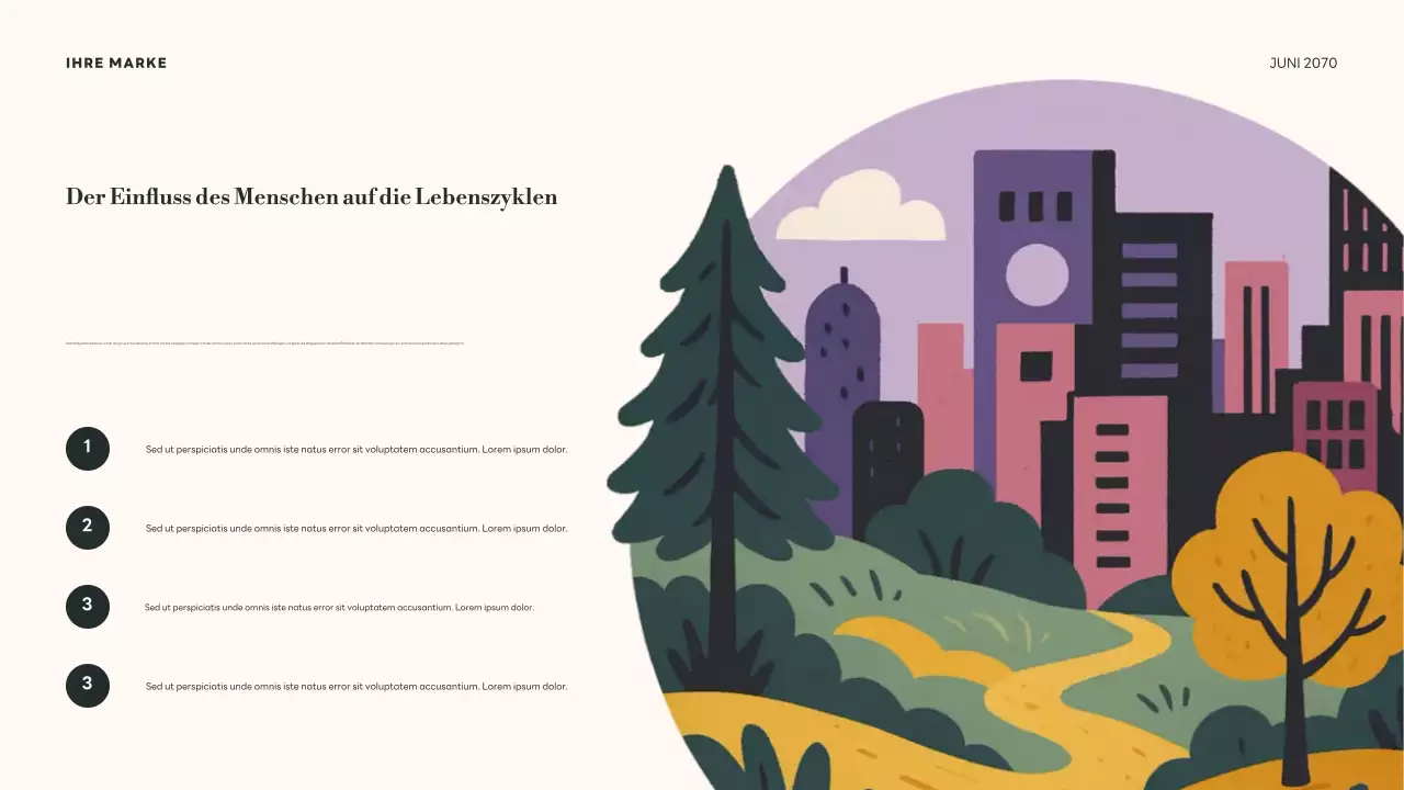 Grüne botanische Lebenszyklen Präsentation