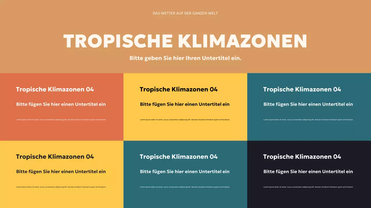 Blaugrüne moderne Wetterpräsentation