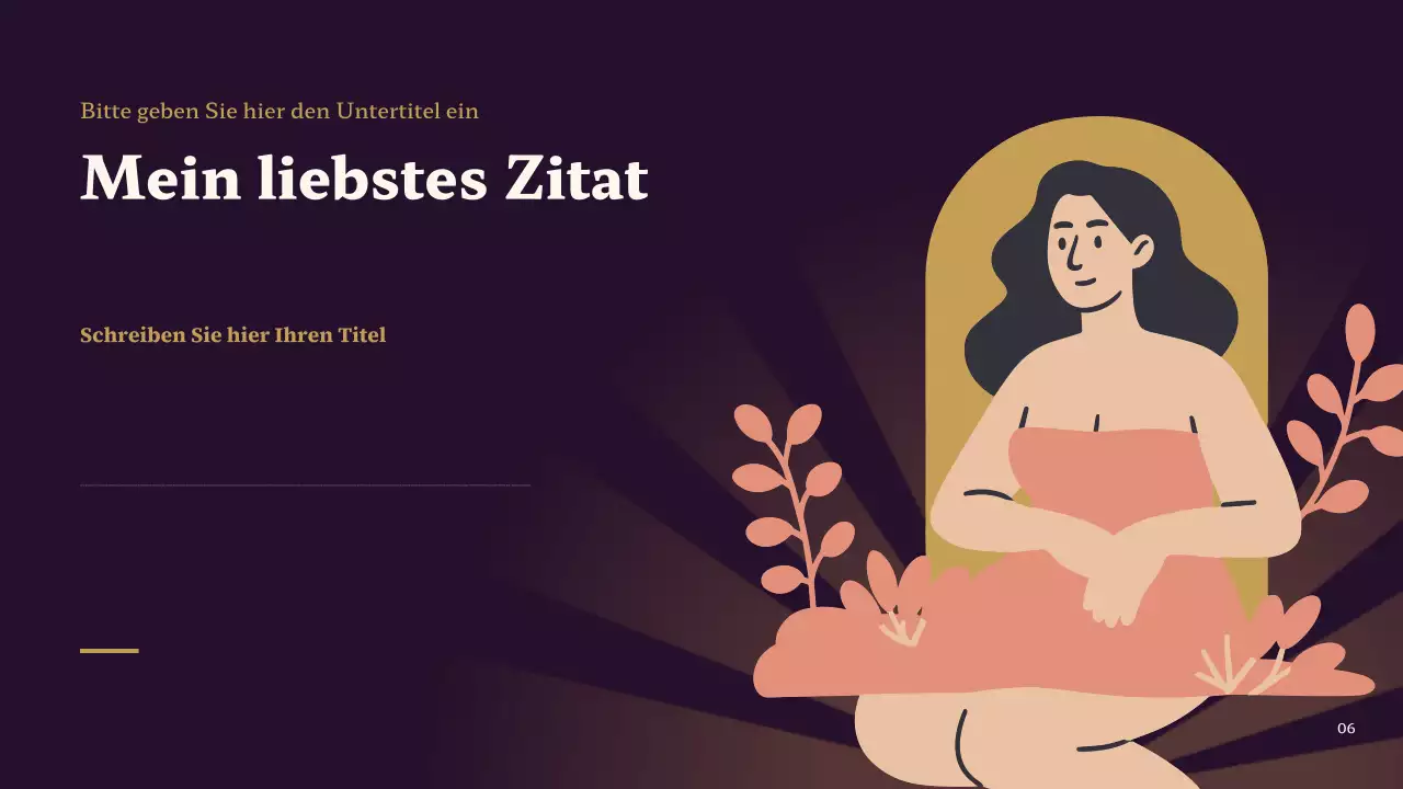 Lila und Braun – Klassische Präsentation „Mein Lieblingscharakter“