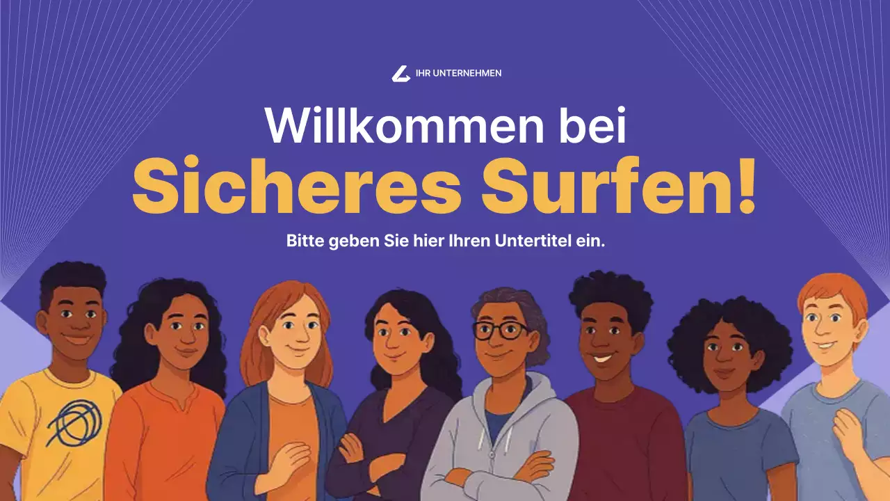 Lila Moderner Internet-Leitfaden Präsentation