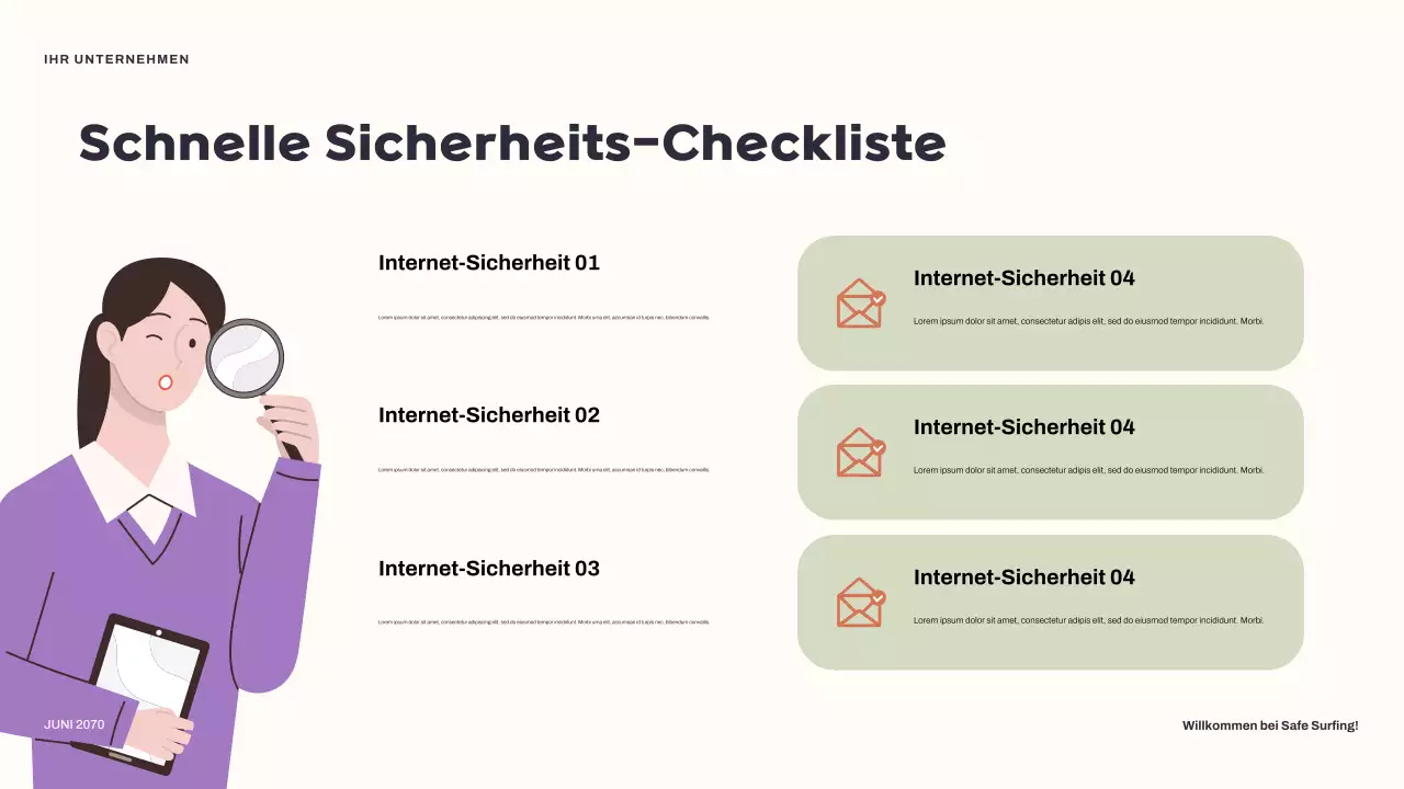 Gelber moderner Internetführer Präsentation