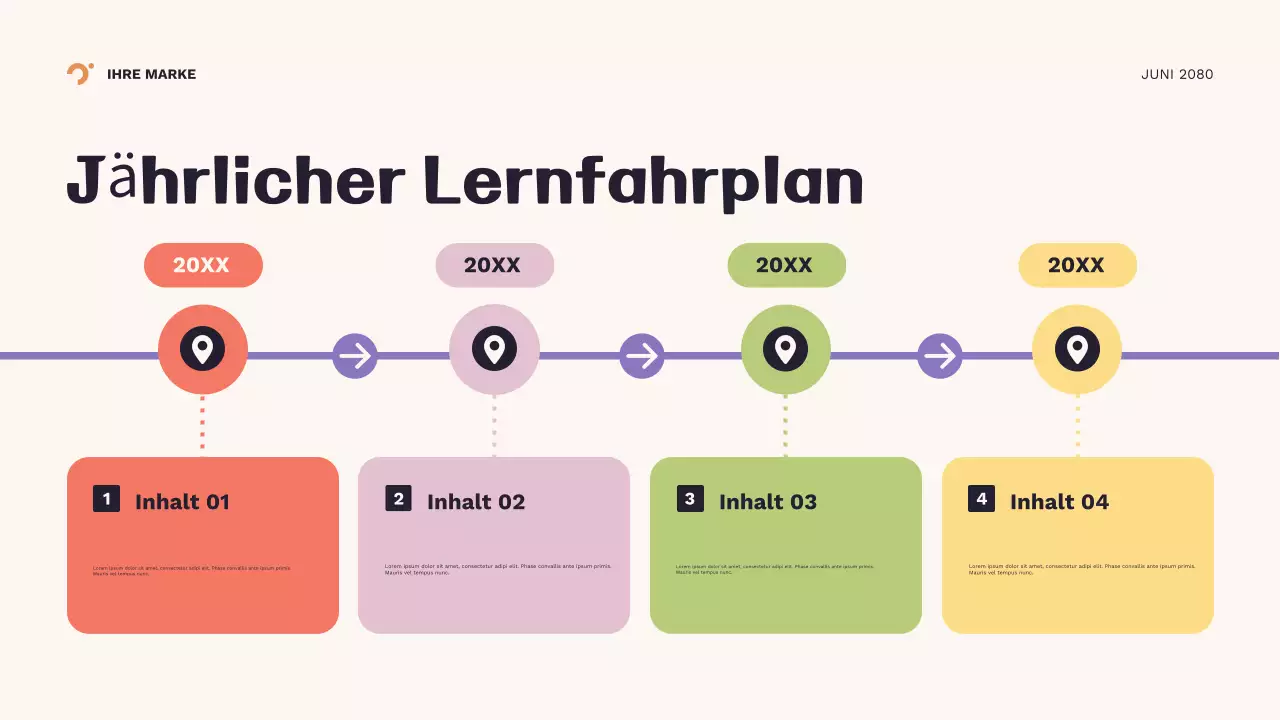 Orange Geometrische Neujahrspräsentation