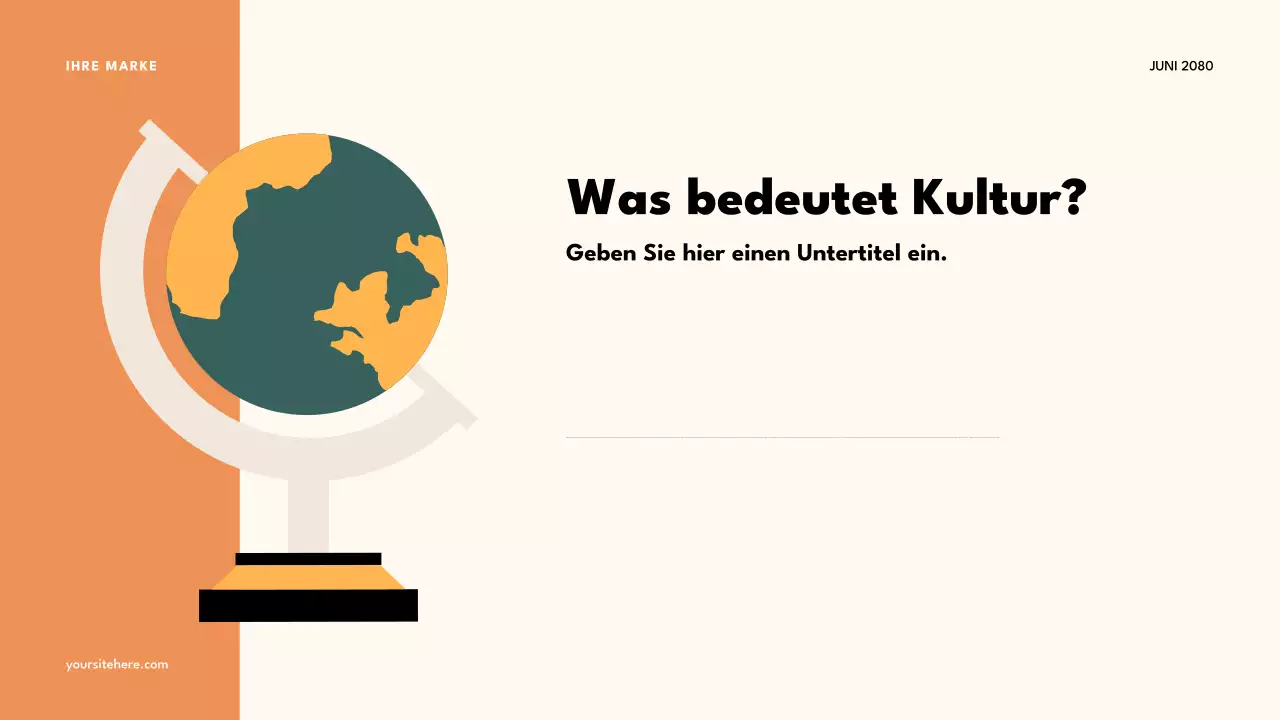 Orange Retro Multikulturelle Klasse Präsentation