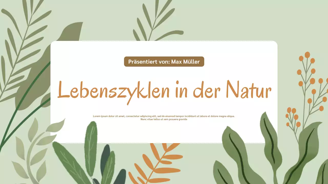 Salbei Botanische Natur Lebenszyklen Präsentation