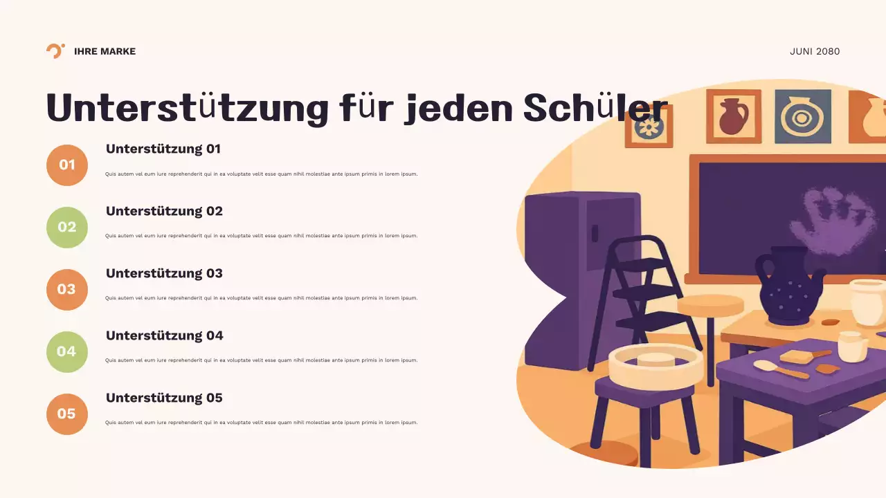 Orange Geometrische Neujahrspräsentation