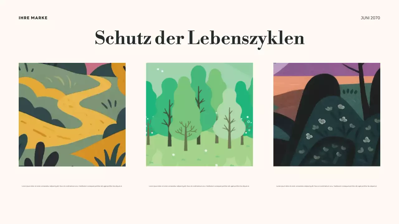 Grüne botanische Lebenszyklen Präsentation