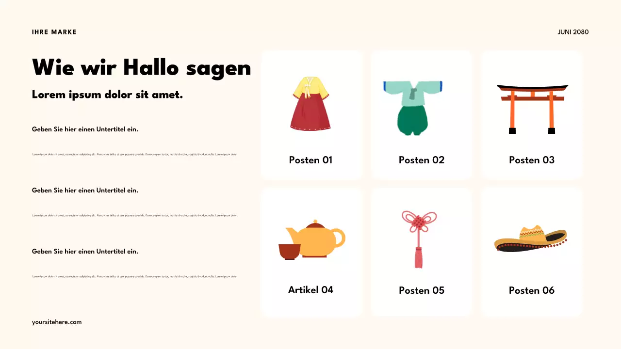 Orange Retro Multikulturelle Klasse Präsentation