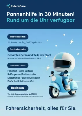 Himmelblaue moderne Motorrad-Notfallanzeige