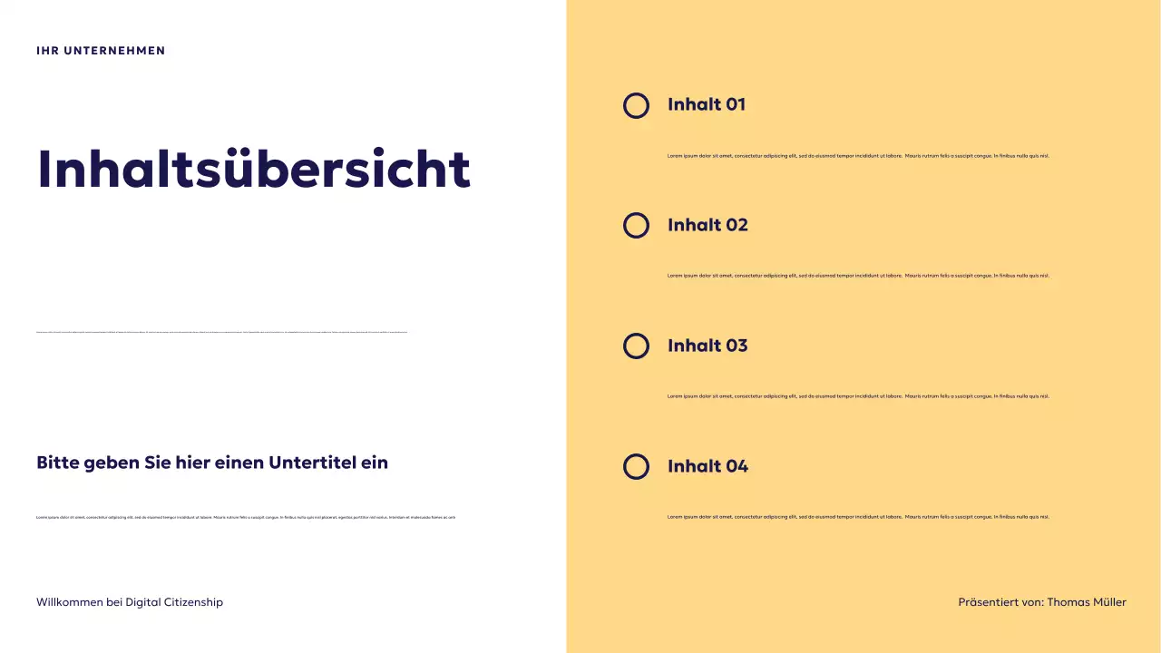 Blaue futuristische digitale Staatsbürgerschaft Präsentation