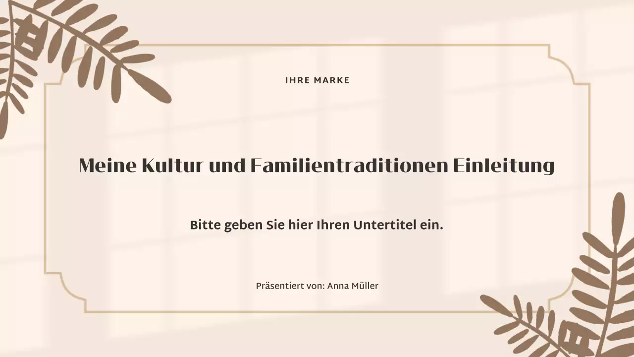 Beige Elegante Kultur Präsentation