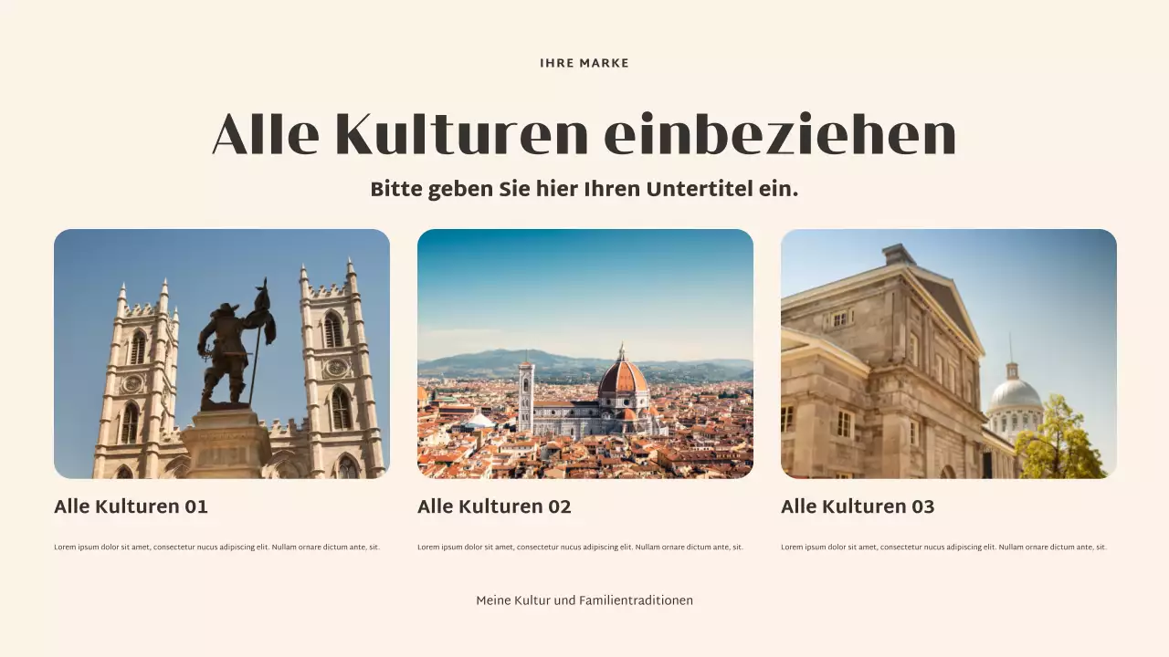 Beige Elegante Kultur Präsentation