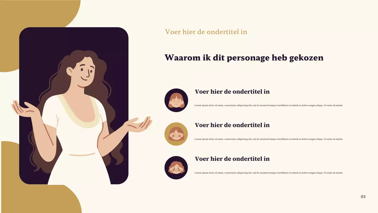 Paars en bruin Klassieke Mijn favoriete karakterpresentatie