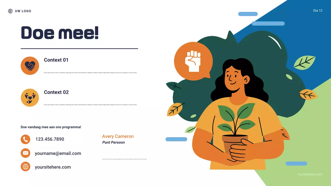 Marine en Groen Modern Waarom Recycling Belangrijk Is Presentatie