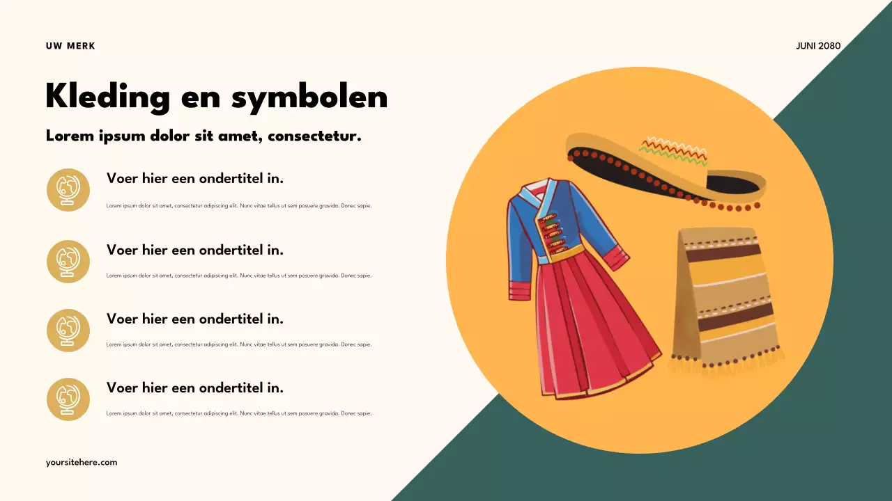 Presentatie van de Orange Retro Multiculturele Klas