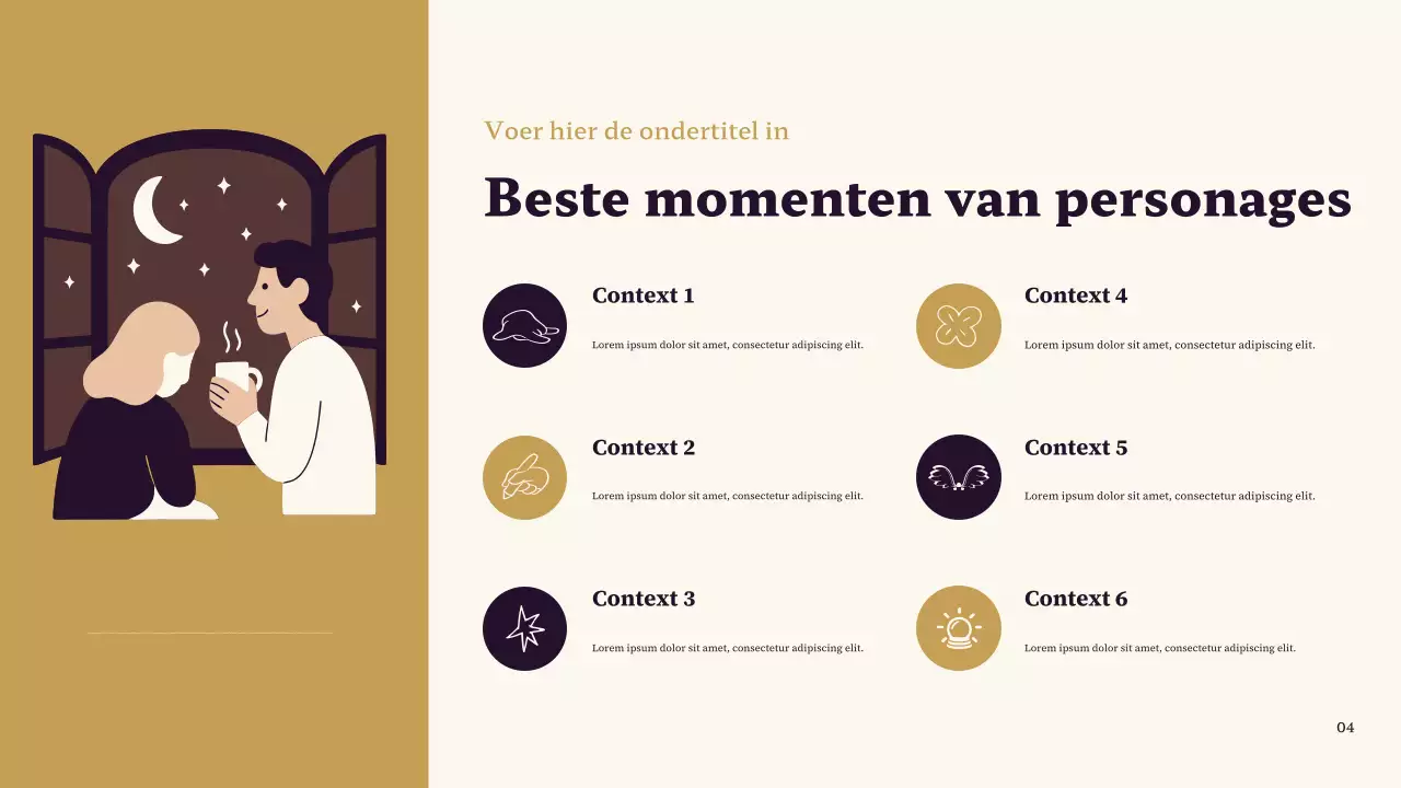 Paars en bruin Klassieke Mijn favoriete karakterpresentatie