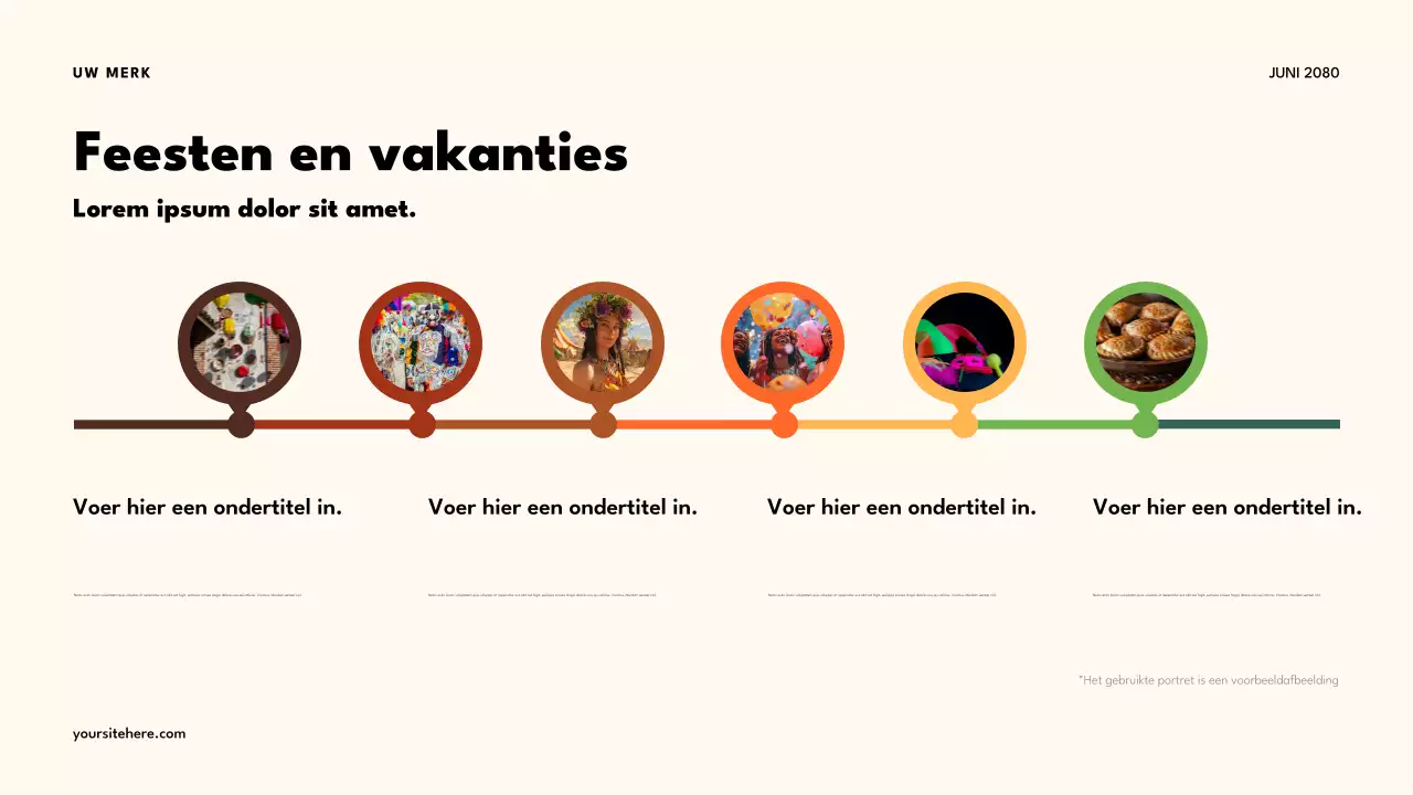 Presentatie van de Orange Retro Multiculturele Klas