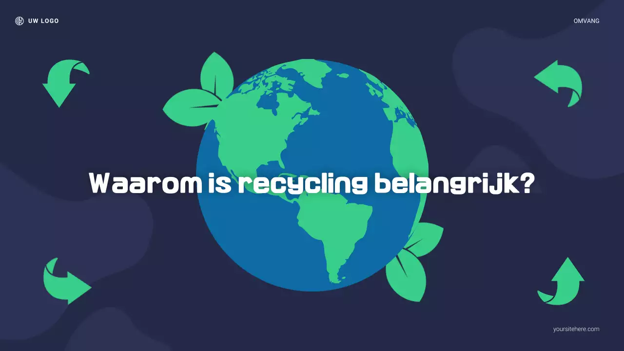 Marine en Groen Modern Waarom Recycling Belangrijk Is Presentatie