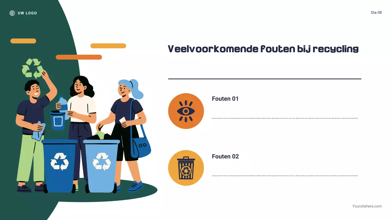 Marine en Groen Modern Waarom Recycling Belangrijk Is Presentatie