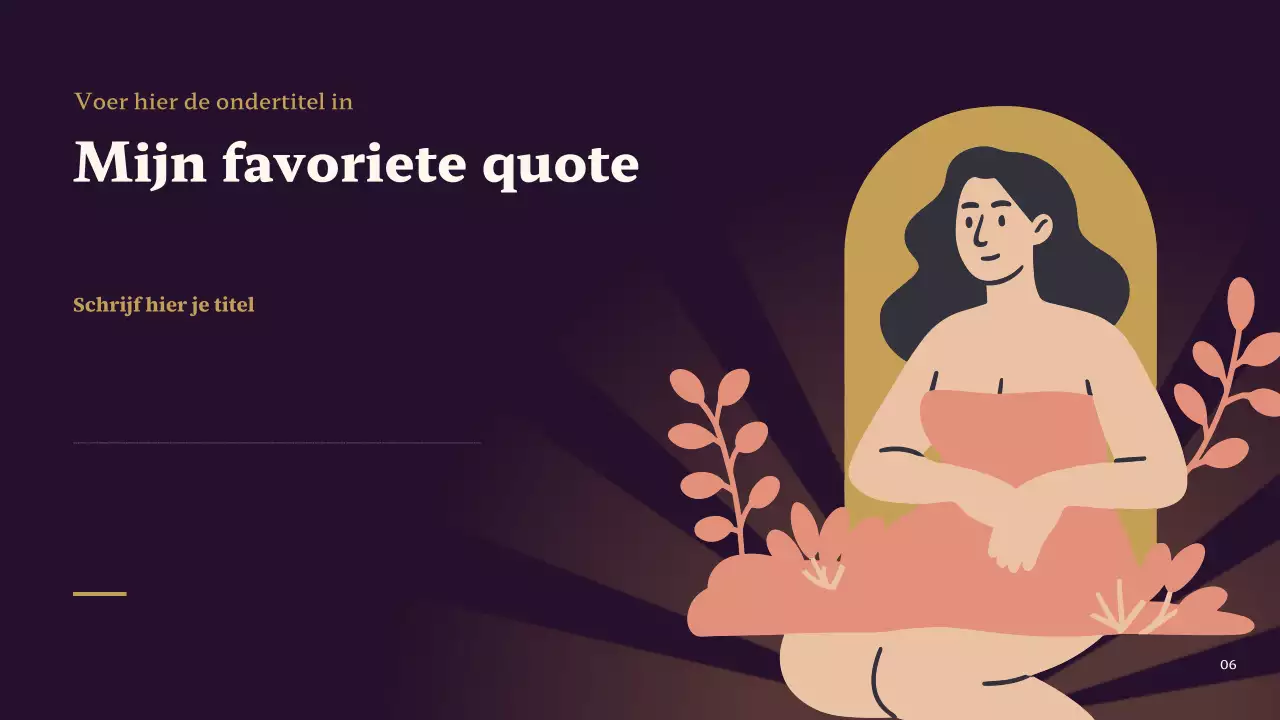 Paars en bruin Klassieke Mijn favoriete karakterpresentatie