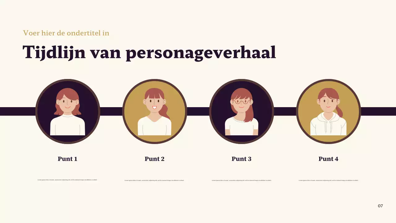 Paars en bruin Klassieke Mijn favoriete karakterpresentatie