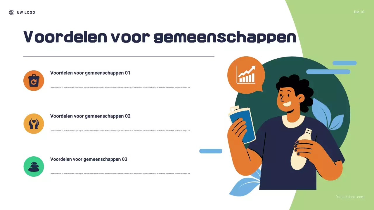 Marine en Groen Modern Waarom Recycling Belangrijk Is Presentatie