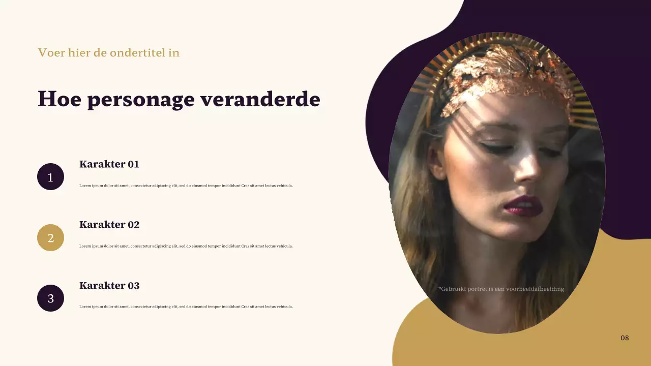 Paars en bruin Klassieke Mijn favoriete karakterpresentatie