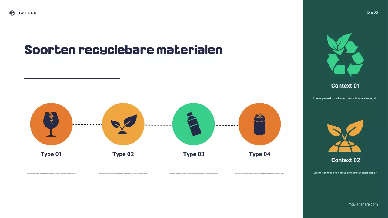 Marine en Groen Modern Waarom Recycling Belangrijk Is Presentatie