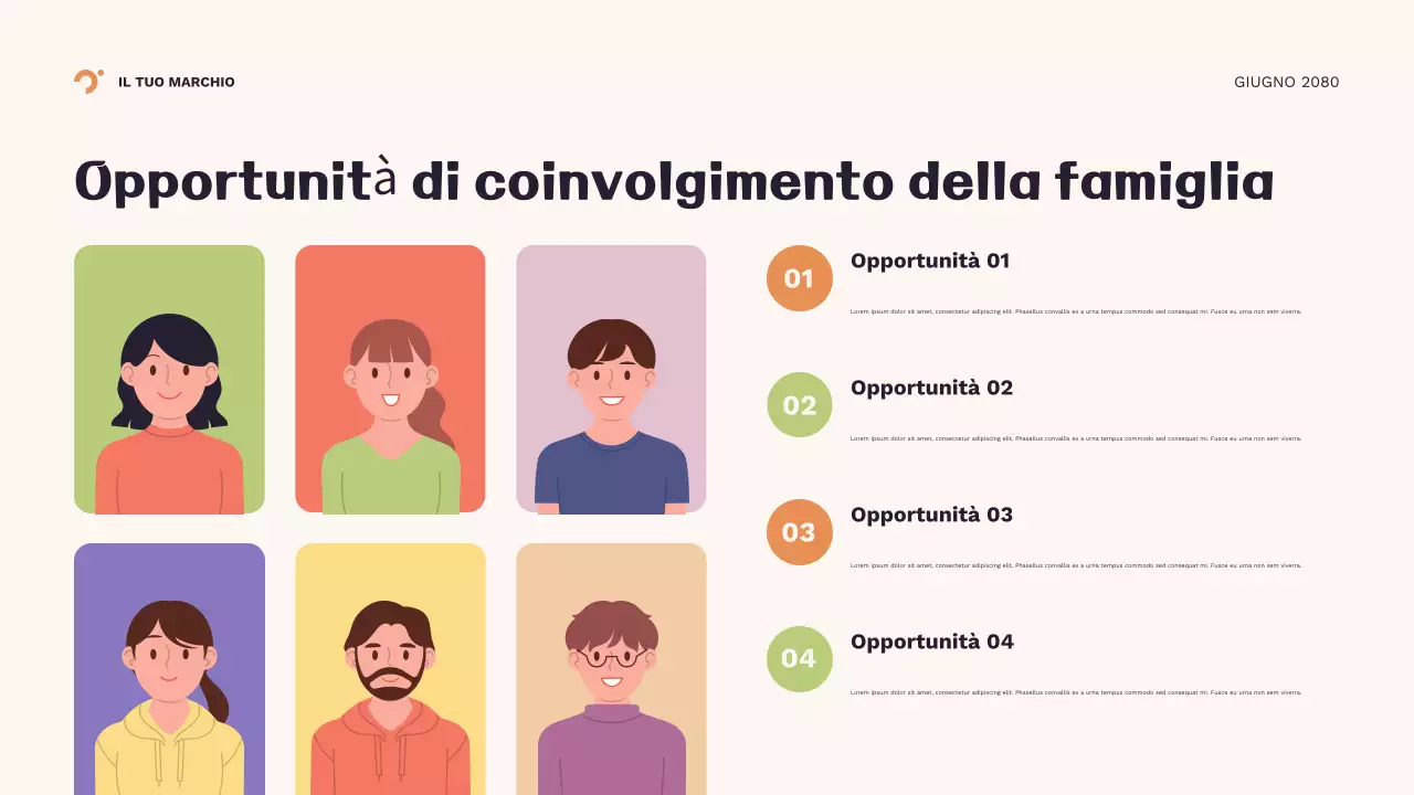 Presentazione del nuovo anno scolastico con motivo geometrico arancione