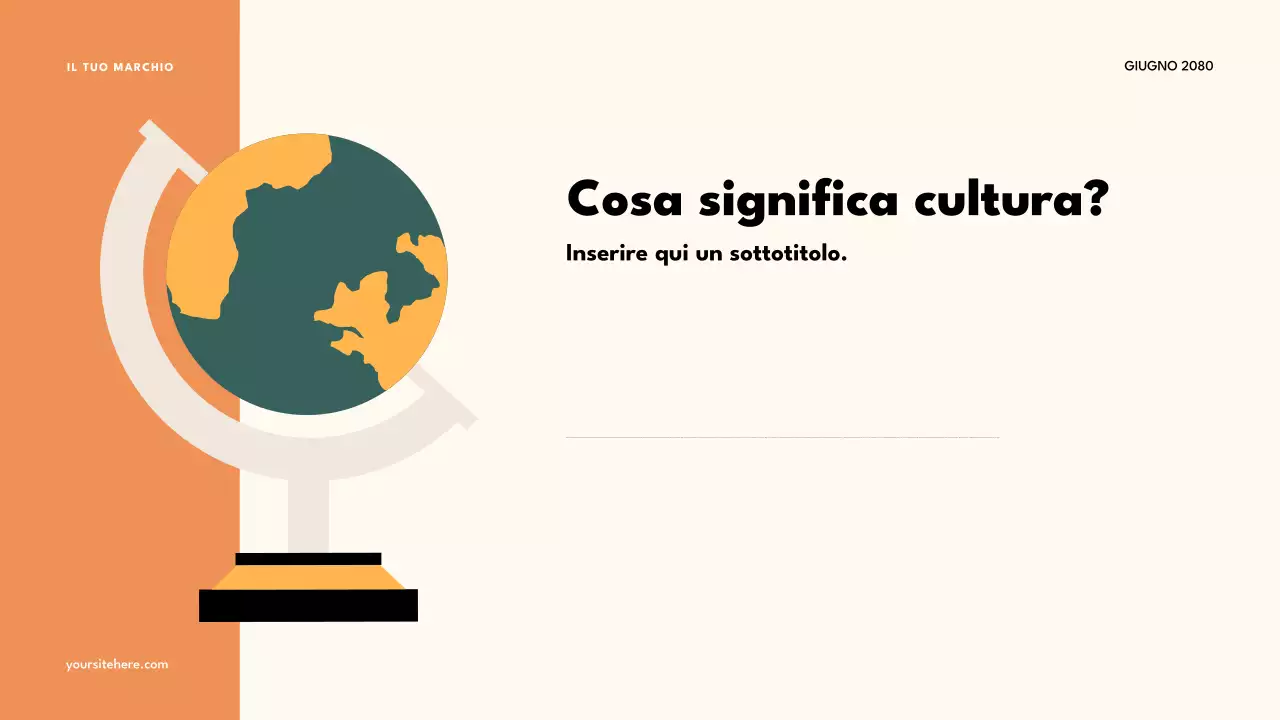 Presentazione della classe multiculturale retrò arancione