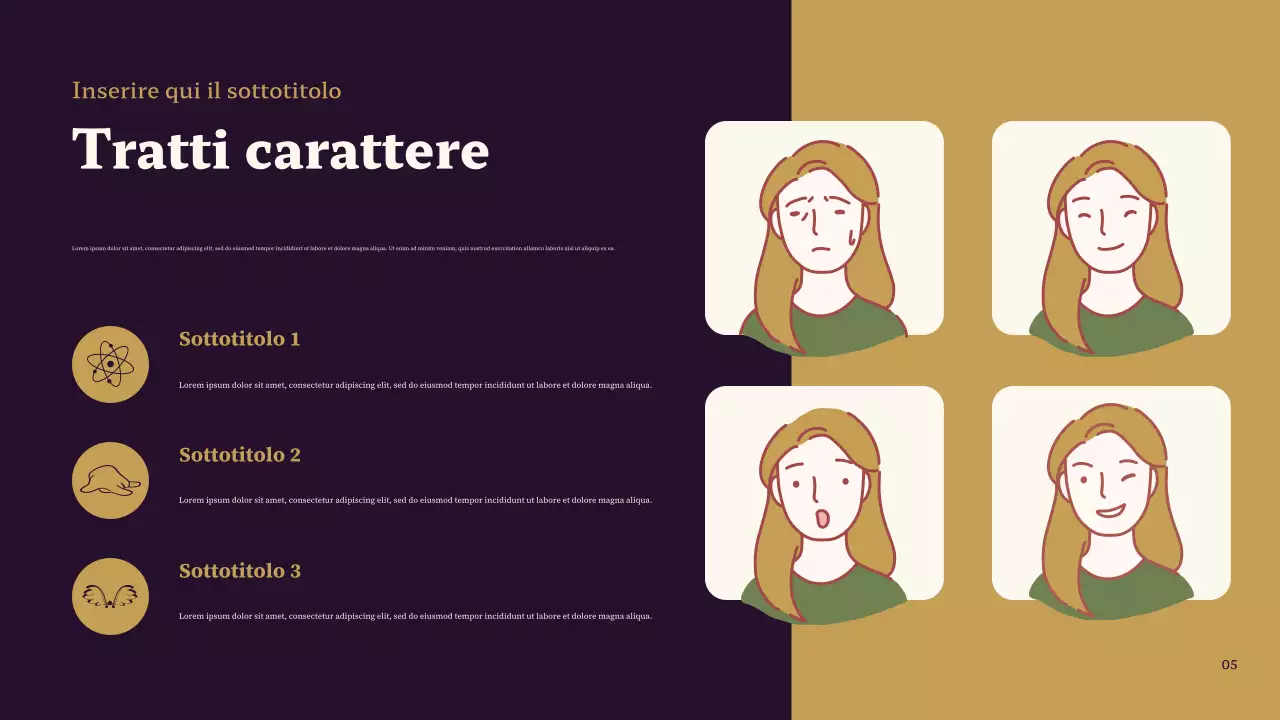 Presentazione del mio personaggio preferito, classico viola e marrone