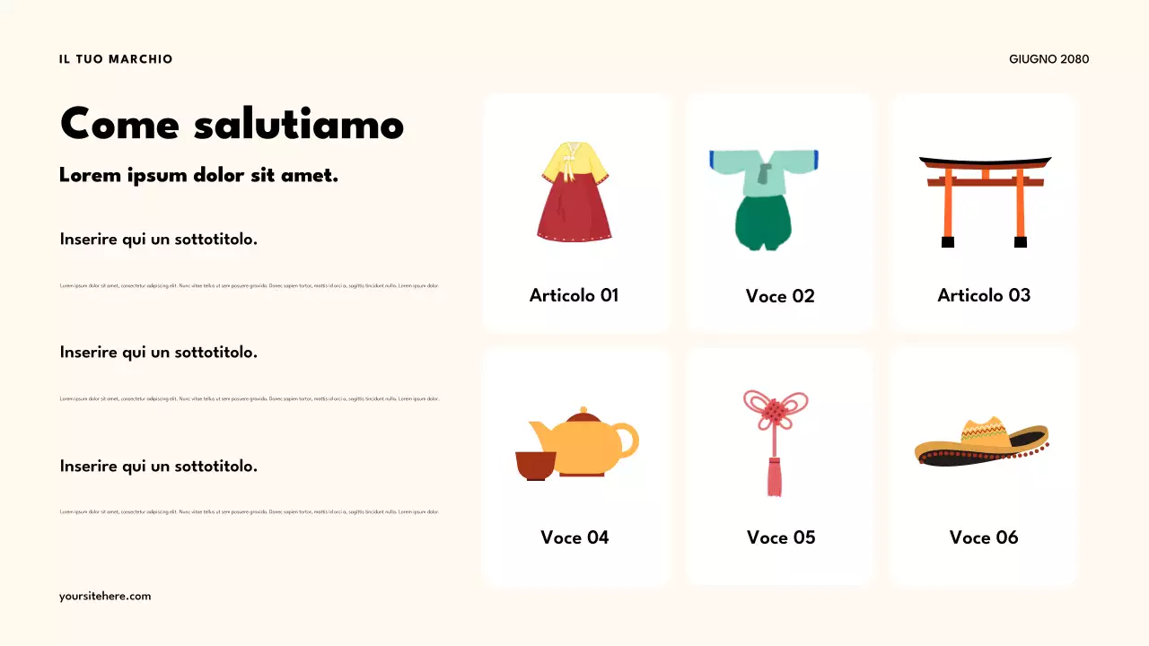 Presentazione della classe multiculturale retrò arancione